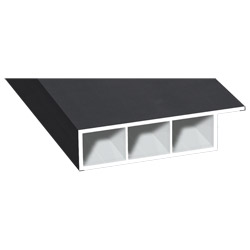 Kammerprofil 60x15mm Lg. 6,00m foliert, mit Nase 436 7003 Anthrazitgrau Cool Color Produktbild