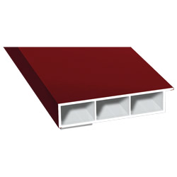 Kammerprofil 80x15mm SK Lg. 6,00m foliert, mit Nase 30 8105-167 Dunkelrot Produktbild