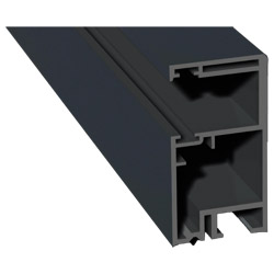 Rollladenführung 30x57mm Lg. 6,00m foliert, GK Grau, ohne Bürste 70 1605-167 Anthrazitgrau Produktbild
