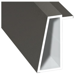Kammerprofil 16x35 mm Lg. 6,00 m foliert 70 3905-167 Quarzgrau Produktbild
