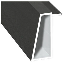 Kammerprofil 16x35 mm Lg. 6,00 m foliert 436 1014 Alux DB 703 Produktbild