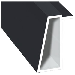 Kammerprofil 16x35mm Lg. 6,00m foliert 701505-083 Schiefergrau Glatt Produktbild