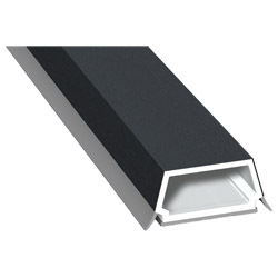 Trapez-Sprosse 27mm SK Lg. 6,00m foliert, mit zwei schwarzen Weichlippen 701505-167 Schiefergrau Produktbild
