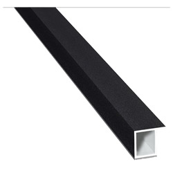 Kammerprofil 17x15mm SK Lg. 6,00m foliert, mit Nase 70 2105-083 Schwarzgrau Glatt Produktbild