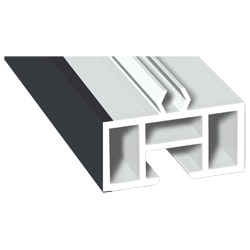Aufdopplungsprofil 40x20mm Lg. 6,00m foliert 701505-083 Schiefergrau Glatt Produktbild