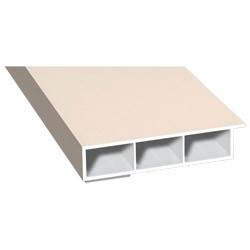 Kammerprofil 80x15mm SK Lg. 6,00m foliert, mit Nase 456 5054 Cremeweiß Cool Color Produktbild