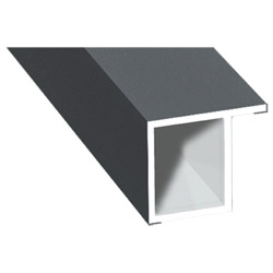 Kammerprofil 17x15mm Lg. 6,00m foliert, mit Nase 70 1205-083 Basaltgrau Glatt Produktbild