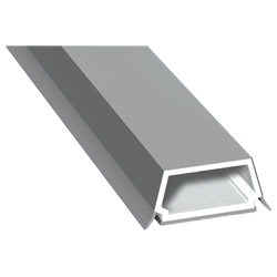 Trapez-Sprosse 27mm SK Lg. 6,00m foliert, mit zwei schwarzen Weichlippen 70 0405-083 Signalgrau Glatt Produktbild