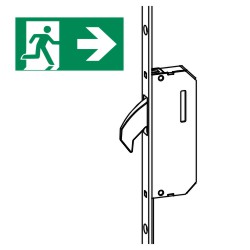 WINKHAUS Sicherheits-Tür-Verriegelung F20/65 panicLock AP4 M2 mit 2 Schwenkriegeln Produktbild