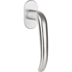 greenteQ Fenstergriff FG65.FRS.ER mit flacher Rosette Edelstahl - inkl. Schrauben Produktbild