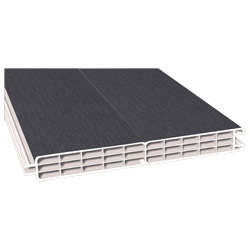 Nut- u. Federprofil 200x24mm Lg. 6,00m foliert, GK Cremeweiß 701505-167 Schiefergrau Produktbild
