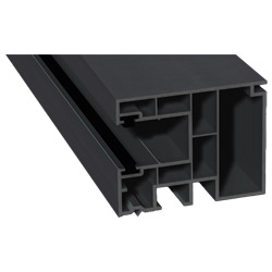 Maxi-Rollladenführung 59x47mm Lg. 6,50m foliert, GK Grau, mit zwei schwarzen Bürsten 436 7003 Anthrazitgrau Cool Color Produktbild