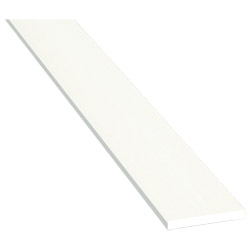Flachprofil 25x3mm Lg. 6,00m foliert 456 5053 Altweiß Produktbild