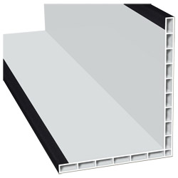 Hohlkammerwinkel 110x90mm Lg. 6,00m foliert 70 2105-083 Schwarzgrau Glatt Produktbild