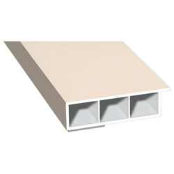 Kammerprofil 60x15mm SK Lg. 6,00m foliert, mit Nase 456 5054 Cremeweiß Cool Color Produktbild