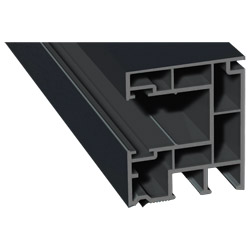 Rollladenführung 40x47mm Lg. 6,50m foliert, GK Grau, ohne Bürste 70 1605-167 Anthrazitgrau Produktbild