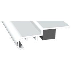 Abrollprofil 103mm Lg. 6,00m Weiß,mit 20mm Schaum, VE: 36m Produktbild