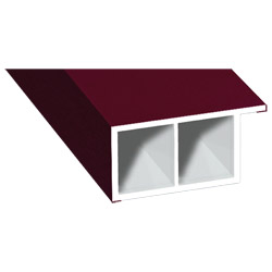 Kammerprofil 30x15mm Lg. 6,00m foliert, mit Nase 300505-167 Weinrot Produktbild