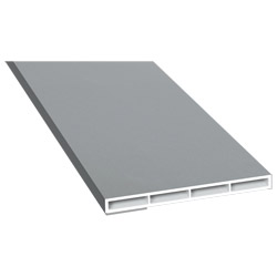 Kammerprofil 80x7mm SK Lg. 6,00m foliert, ohne Nase 71 5505-167 Silbergrau Produktbild
