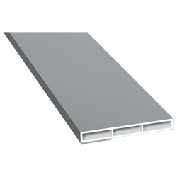 Kammerprofil 60x7mmSK Lg. 6,00m foliert, ohne Nase 71 5505-167 Silbergrau Produktbild