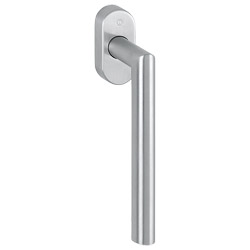 PSK-E0400Z/US956 F69 Edelstahl matt / N10A, mit Arretierung / 7 mm / 32-42 mm vorst. / HOPPE-Logo / 90° / M5x45 mm + M5x50 mm Produktbild