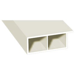 Kammerprofil 40x15mm Lg. 6,00m Cremeweiß, mit Nase, VE: 60m Produktbild