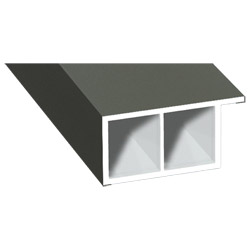 Kammerprofil 30x15mm Lg. 6,00m foliert, mit Nase 70 3905-083 Quarzgrau Glatt Produktbild