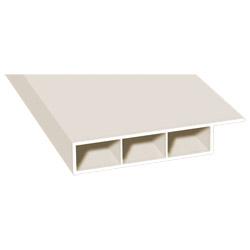 Kammerprofil 80x15mm Lg. 6,00m Cremeweiß, mit Nase , VE: 60m Produktbild