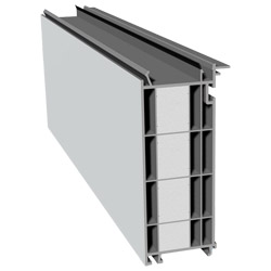 Veka-Bodeneinstand 130mm Lg. 6,50m Rb, mit WL, für 76er, VE: 13m Innen Weiß, ausgeschäumt Produktbild