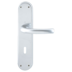 1710/3334 Garnitur HOPPE-Schnellstift / F1 Alu natur / 8 mm / Ovalbart 72 mm / 35-40 mm / HOPPE-Logo Produktbild