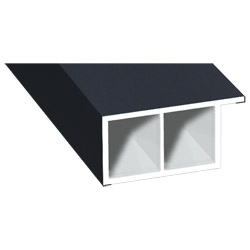 Kammerprofil 30x15mm Lg. 6,00m foliert, mit Nase 70 1605-097 Anthrazitgrau Glatt 2 Produktbild
