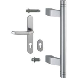 HOPPE Türgriffpaket 5004DR/55S-SR/3357SN/1600 mit schrägen Stützen Produktbild