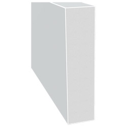 Bodeneinstand 200mm Lg. 6,50m ungefräst, Weiß 200x50mm PVC Schaum Produktbild
