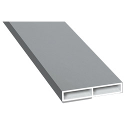 Kammerprofil 40x7mm SK Lg. 6,00m foliert ohne Nase 71 5505-167 Silbergrau Produktbild