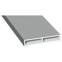 Kammerprofil 40x7 mm Lg. 6,00 m foliert ohne Nase 70 0405-083 Signalgrau Glatt Produktbild