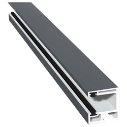 Rollladenführung 30x32mm Lg. 6,00m foliert, mit zwei schwarzen Bürsten GK Grau 70 1205-167 Basaltgrau Produktbild