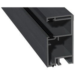 Rollladenführung 30x57mm Lg. 6,00m foliert, mit zwei schwarzen Bürsten GK Grau 436 7003 Anthrazitgrau Cool Color Produktbild