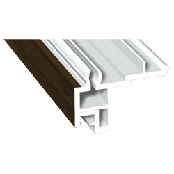 Fensterbankanschlussprofil Schüco 20mm Lg. 6,00m foliert 217 8007-167 Nussbaum Produktbild