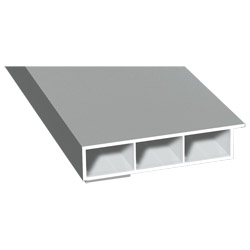 Kammerprofil 80x15mm SK Lg. 6,00m foliert, mit Nase 70 0405-083 Signalgrau Glatt Produktbild