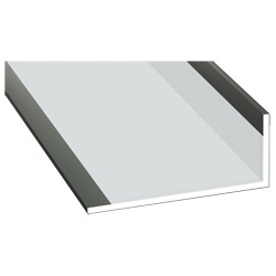 Winkelprofil 25x60x2,5mm Lg. 6,00m Außen foliert 129 3002-195 Quarz Platin Produktbild