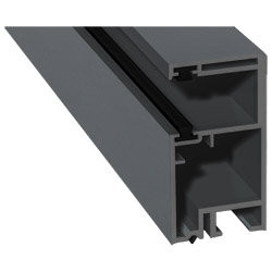 Rollladenführung 30x57mm Lg. 6,00m foliert, mit zwei schwarzen Bürsten GK Grau 70 1205-167 Basaltgrau Produktbild
