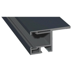 Rollladenführung 55x32mm Lg. 6,00m foliert, mit Nase, ohne Bürste, GK Grau 70 1605-167 Anthrazitgrau Produktbild