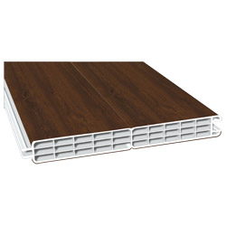 Nut- u. Federprofil 200x24mm Lg. 6,00m zweiseitig foliert 436 2035 Nussbaum Terra Produktbild