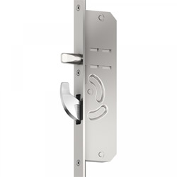 KFV Mehrfachverriegelung F20/65 BS2600 mit Rundbolzen, Schwenkhaken und angeschrägter Softlockfalle Produktbild