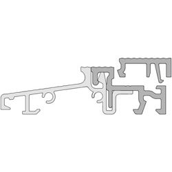 Türschwelle TS57032-FL 70 mm ohne Wärembrücke EV1/grau mit Schutzfolie, mit loser Füllleiste Produktbild