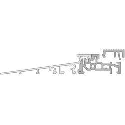 GKG Türschwelle 124 mm TS812410-FL mit loser Schließblechleiste 22 mm Produktbild