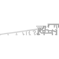 GKG Türschwelle 124 mm TS812411-24-FL mit loser Schließblechleiste 24 mm Produktbild