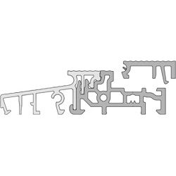GKG Türschwelle 76 mm TS87612-24-FL mit loser Schließblechleiste 24 mm Produktbild