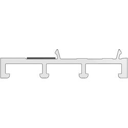 Adapterprofil für Türschwelle passend zu Verbreiterung 68mm (TSUK68-30 / TSUK68-100 / TSUK68-150), passivhaustauglich Farbe: Lichtgrau ähnlich RAL7035 Produktbild