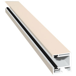 Rollladenführung 30x32mm Lg. 6,00m foliert, mit zwei schwarzen Bürsten GK Weiß 456 5054 Cremeweiß Cool Color Produktbild